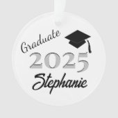 Abschluss Keepake in Schwarz Ornament (Vorderseite)