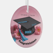 Abschluss Keepake individuell anpassbar Ornament Aus Glas (Vorderseite Rechts)