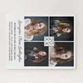 Abschluss Keepake Modern Foto Collage Classic Puzzle (Horizontal)