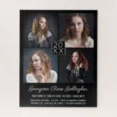 Abschluss Keepake Modern Foto Collage Classy Bk Puzzle (Vertikal)