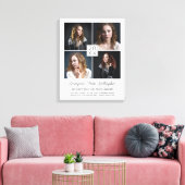 Abschluss Keepake Moderne Fotocollage Classic Leinwanddruck (Insitu (Wohnzimmer))