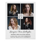 Abschluss Keepake Moderne Fotocollage Classic Poster (Vorderseite)