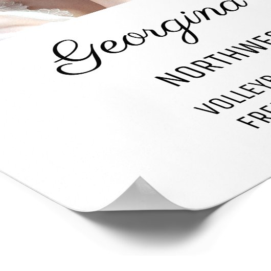 Abschluss Keepake Moderne Fotocollage Classic Poster (Ecke)