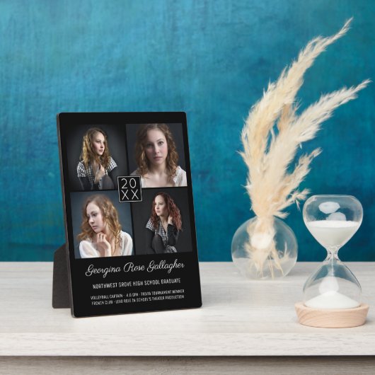 Abschluss Keepake Moderne FotoCollage Klasse Bk Fotoplatte (Seite)