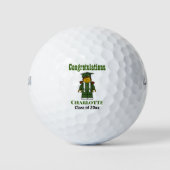 Abschluss Keepake Niedlich Graduate Golfer Golfball (Vorderseite)