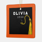 Abschluss Keepake Orange Keramikornament (Links)