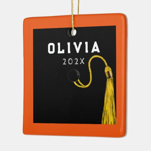 Abschluss Keepake Orange Keramikornament (Links)