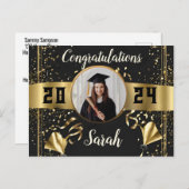 Abschluss Keepake Postkarten-Klasse von 2024 Postkarte (Vorne/Hinten)