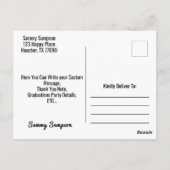 Abschluss Keepake Postkarten-Klasse von 2024 Postkarte (Rückseite)