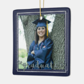 Abschluss-Keepake (veränderbare Hintergrundfarbe) Keramikornament (Links)