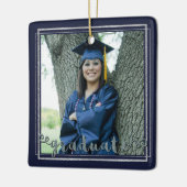 Abschluss-Keepake (veränderbare Hintergrundfarbe) Keramikornament (Links)