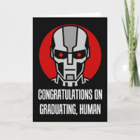 Abschluss-KI-Roboter Gratulation Absolvent