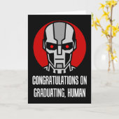 Abschluss-KI-Roboter Gratulation Absolvent Karte (Gelbe Blume)
