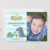 Abschluss Kindergarten Foto Dinosaurier Junge Nied Ankündigung (Vorderseite)