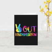 Abschluss Kindergarten Gefärbte Krawatte am letzte Karte (Gelbe Blume)