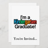 Abschluss Kindergarten Kindergarten Einladung (Vorne/Hinten)