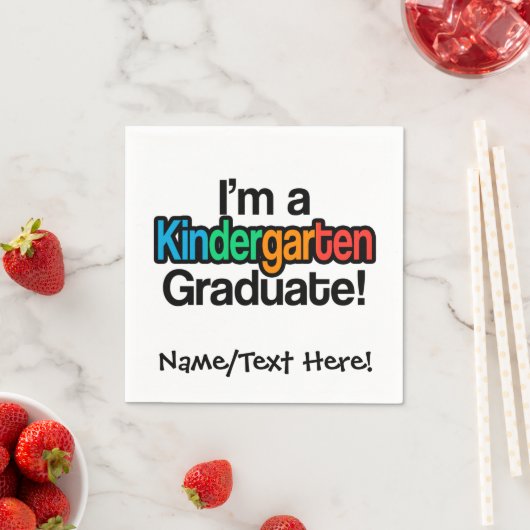 Abschluss Kindergarten Kindergarten Serviette (Beispiel)