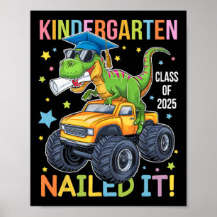 Abschluss Kindergarten Klasse 2025 Absolvent Dinos Poster