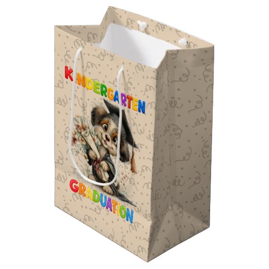 Abschluss Kindergarten Mittlere Geschenktüte (Vorderseite Schrägansicht)
