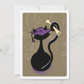 Abschluss Kitty Lila Einladung (Vorderseite)