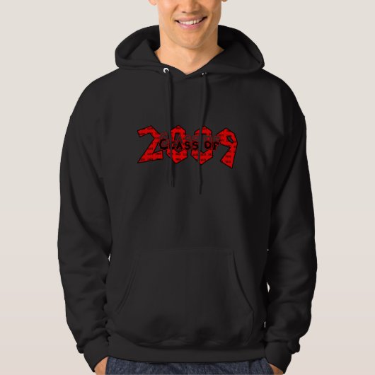 Abschluss-Klasse 2009 Rot Hoodie (Vorderseite)