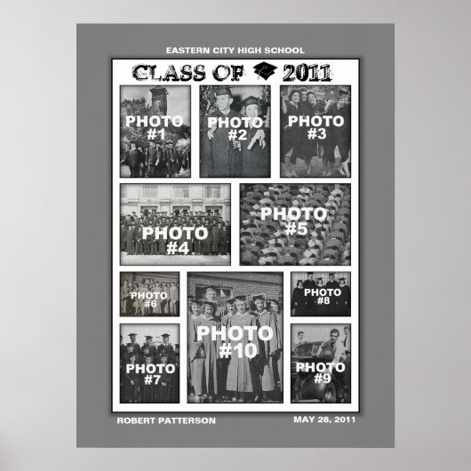 Abschluss-Klasse 2011 FotoCollage 3 Poster (Vorne)