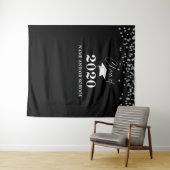 Abschluss-KLASSE 2020 - Hintergrund des Confetti-F Wandteppich (Beispiel (Horizontal))