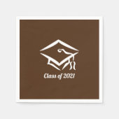 Abschluss-Klasse 2021 BRNWHT Serviette (Vorderseite)