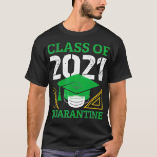 Abschluss-Klasse 2021 Senior Face Mask Quaranti T-Shirt