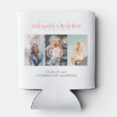 Abschluss-Klasse 2022 FotoCollage Pink Dosenkühler (Rückseite)