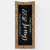 Abschluss-Klasse 2022 Leopard Personalisiert Banner (Vertikal)