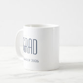 Abschluss-Klasse 2024 Minimalistisch Kaffeetasse (Vorderseite Links)