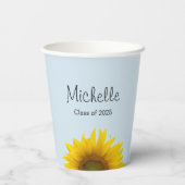 Abschluss-Klasse 2024 Sonnenblume Pappbecher (Rückseite)