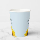 Abschluss-Klasse 2024 Sonnenblume Pappbecher (Links)