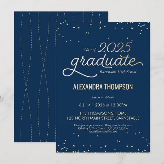 Abschluss-Klasse 2025 Einladung (Vorne/Hinten)