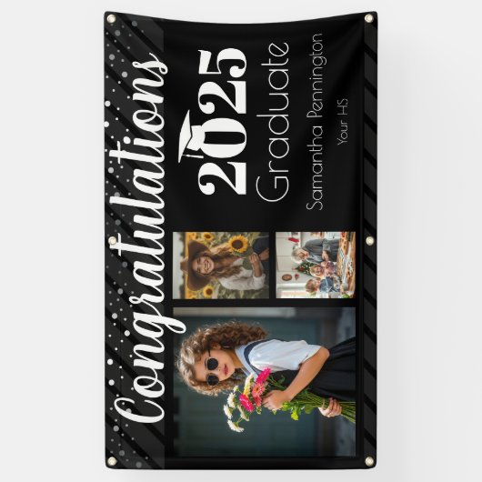 Abschluss-Klasse 2025 FotoCollage Banner (Vertikal)