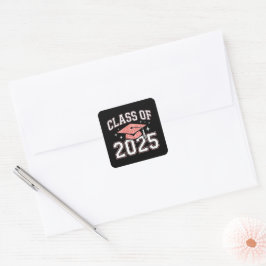 Abschluss-Klasse 2025 - Grad-Klasse 2025 Quadratischer Aufkleber