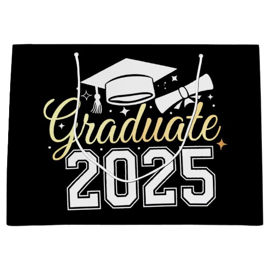 Abschluss-Klasse 2025 Große Geschenktüte (Vorderseite)