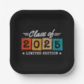 Abschluss-Klasse 2025 Hochschulabsolvent Senior 20 Pappteller (Vorderseite)