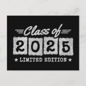 Abschluss-Klasse 2025 Hochschulabsolvent Senior 20 Postkarte (Vorderseite)