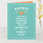 Abschluss-Klasse 2025 Karte (Gelbe Blume)