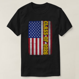 Abschluss-Klasse 2026 Senior American Flag T-Shirt