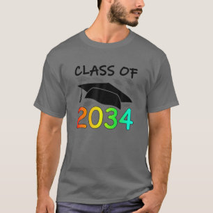 Abschluss-Klasse 2034 Handdruckfläche K -12. T-Shirt