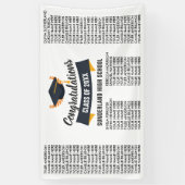 Abschluss-Klasse 20XX Liste aller Studentennamen Banner (Vertikal)