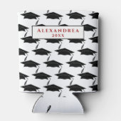 Abschluss-Klasse-Cap personalisieren Dosenkühler (Rückseite)