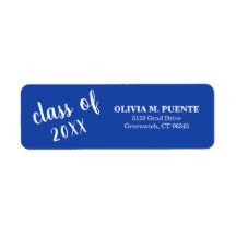 Abschluss-Klasse der blauen Rücksendeadresse