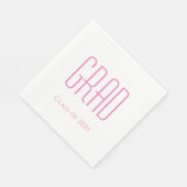 Abschluss-Klasse der einfachen rosa Typografie 202 Serviette (Ecke)