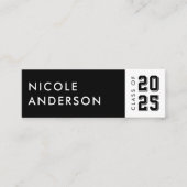 Abschluss-Klasse der Kontaktinformation Schwarz Mini Visitenkarte (Vorderseite)