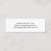 Abschluss-Klasse der Kontaktinformationen Mini Visitenkarte (Rückseite)