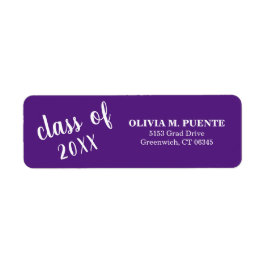 Abschluss-Klasse der Lila Rücksendeadresse